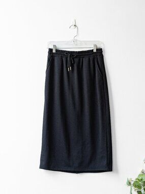 Black Sweat Skirt - Medium